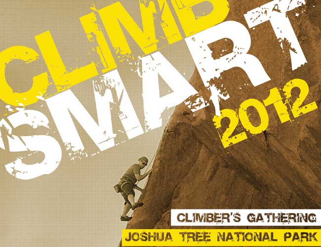 A poster design for A16's Climb Smart series in Joshua Tree